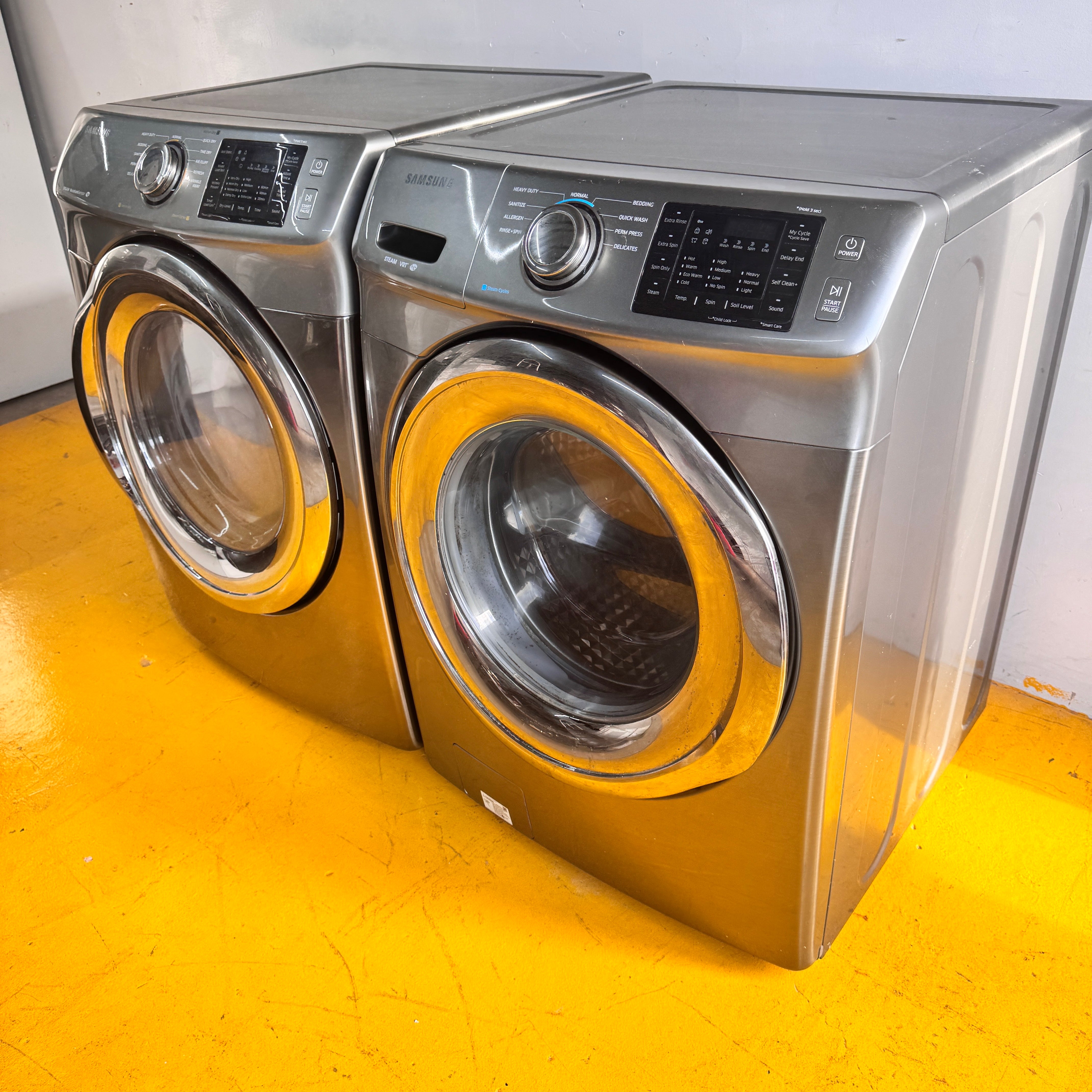 Samsung Washer and Dryer Front Load - Grey Samsung Washer and Dryer Front Load - Grey